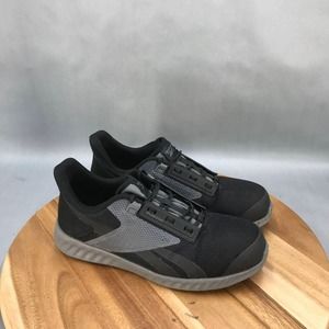 Reebok Sublite Legend Slip Resistant Work Shoes Mens 9 Wide Black Mesh Lace Up